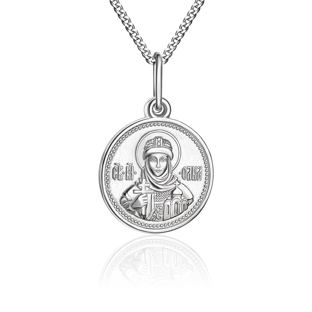 Иконка «Святая княгиня Ольга» из серебра 03-1780-00-000-0200