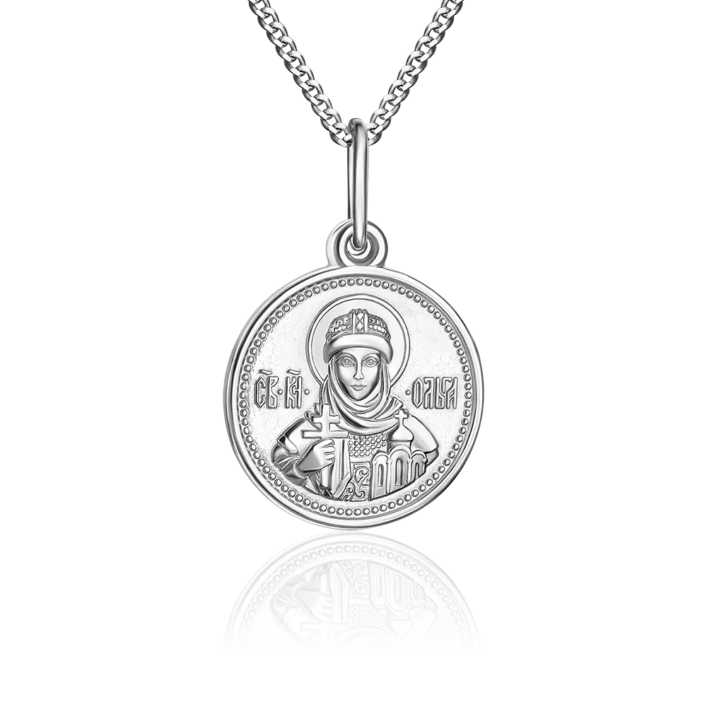 Иконка «Святая княгиня Ольга» из серебра 03-1780-00-000-0200