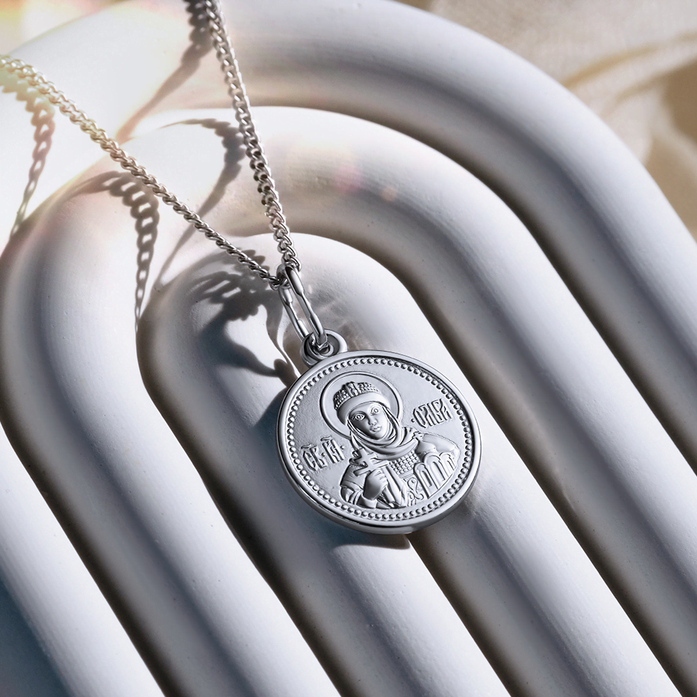 Иконка «Святая княгиня Ольга» из серебра 03-1780-00-000-0200