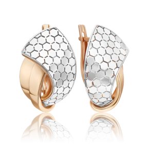 Серьги из комбинированного золота 02-5272-01-000-1111