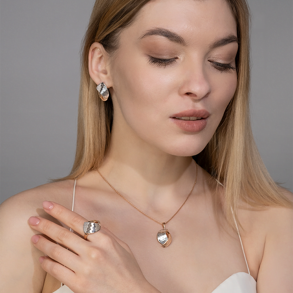 Серьги из комбинированного золота 02-5272-01-000-1111