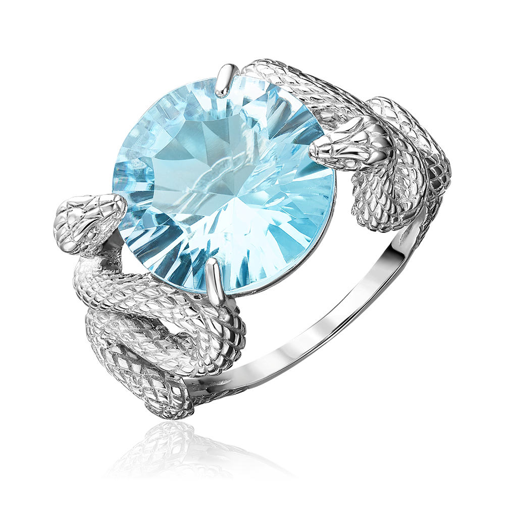 Кольцо «Хранительницы сокровища» из серебра с топазом 01-5445-00-201-0200