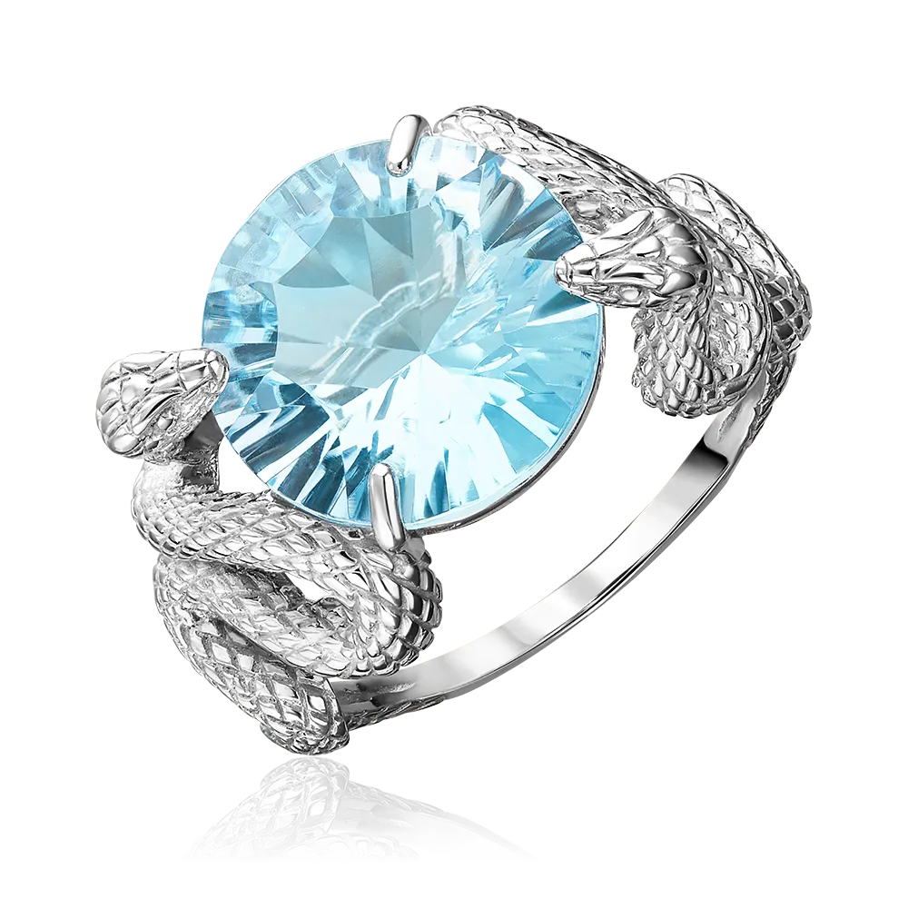 Кольцо «Хранительницы сокровища» из серебра с топазом 01-5445-00-201-0200