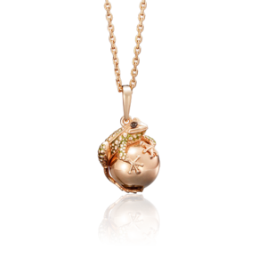 Подвеска «Лягушка» из красного золота с фианитами и эмалью 03-2509-00-402-1110-03