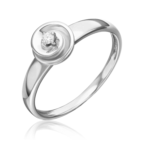 Кольцо из белого золота с бриллиантом 01-5804-00-101-1120