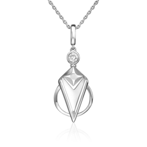 Подвеска из белого золота с натуральным топазом white 03-3375-00-201-1120