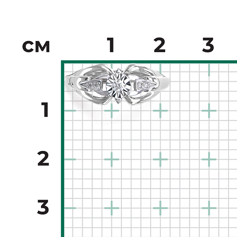 Кольцо из белого золота с бриллиантами 01-5730-00-101-1120