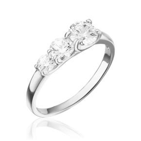 Кольцо из белого золота с фианитами 01-3972-00-501-1120-38