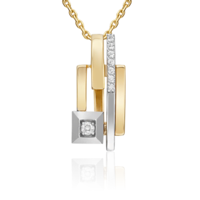 Подвеска из комбинированного золота с натуральными топазами white 03-3378-00-201-1121