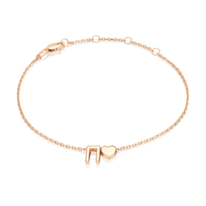 Браслет «Буква П» из красного золота 05-0858-П-000-1110