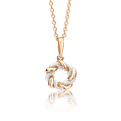 Подвеска из красного золота с диоксидом циркония 03-2462-00-601-1110-51