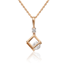 Подвеска из красного золота с фианитами 03-3140-00-401-1110