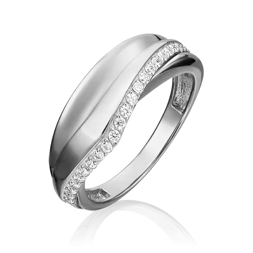 Кольцо из белого золота с фианитами 01-5410-00-401-1120-24