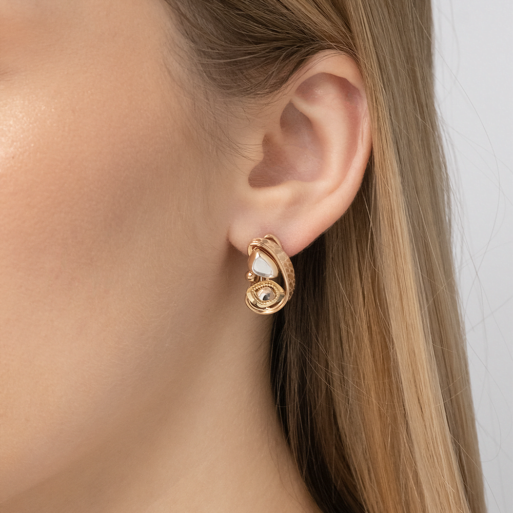 Серьги с английским замком из комбинированного золота 02-4301-00-000-1140-48