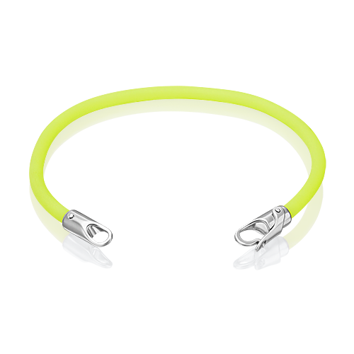 Браслет-соул из серебра с жёлтым полиуретановым шнуром 05-0762-02-000-0200