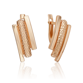 Серьги «Секрет уверенности» с английским замком из красного золота 02-5325-00-000-1110