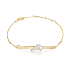 Браслет из комбинированного золота с фианитами 05-0765-00-401-1121