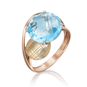 Кольцо из комбинированного золота с топазом 01-5154-00-201-1113-46