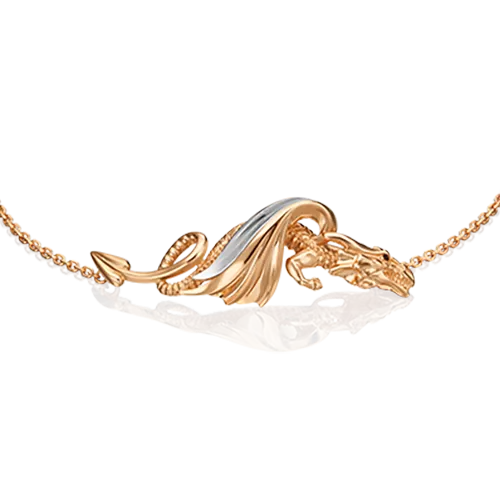 Браслет «Таинственный дракон» (пожелание здоровья) из комбинированного золота 05-0652-00-000-1111-74