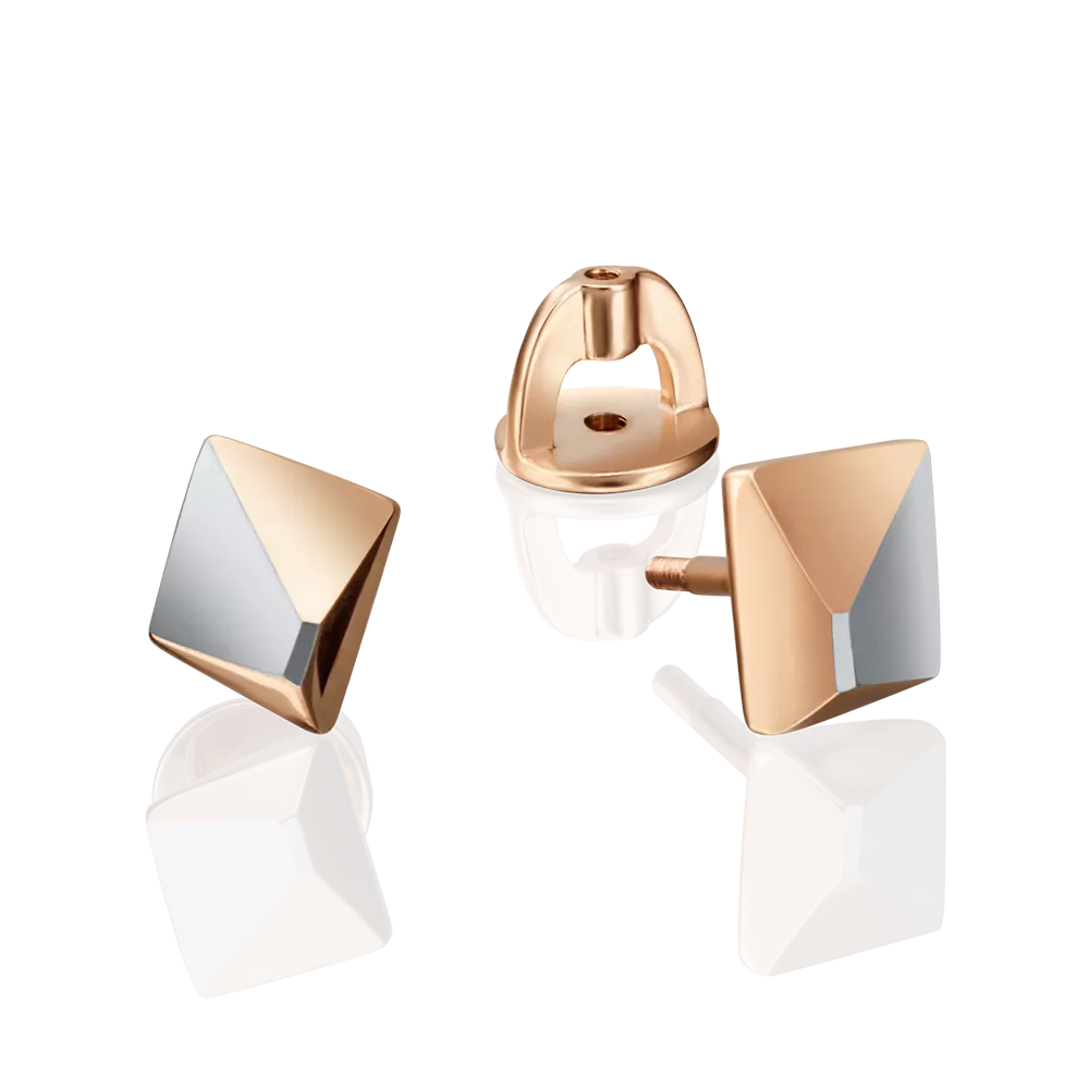 Серьги-пусеты из красного золота 02-4222-00-000-1110-02