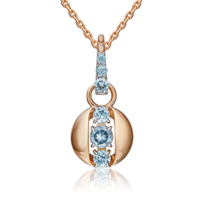 Подвеска из красного золота с топазами 03-3570-00-201-1110