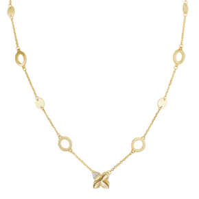 Колье из комбинированного золота с бриллиантами 07-0249-00-101-1121