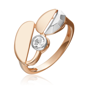 Кольцо из комбинированного золота с натуральным топазом white 01-5617-00-201-1111