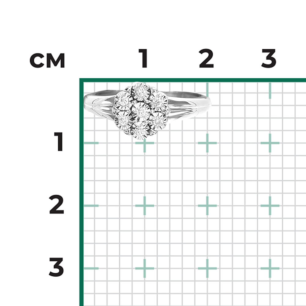 Кольцо из белого золота с бриллиантами 01-5737-00-101-1120
