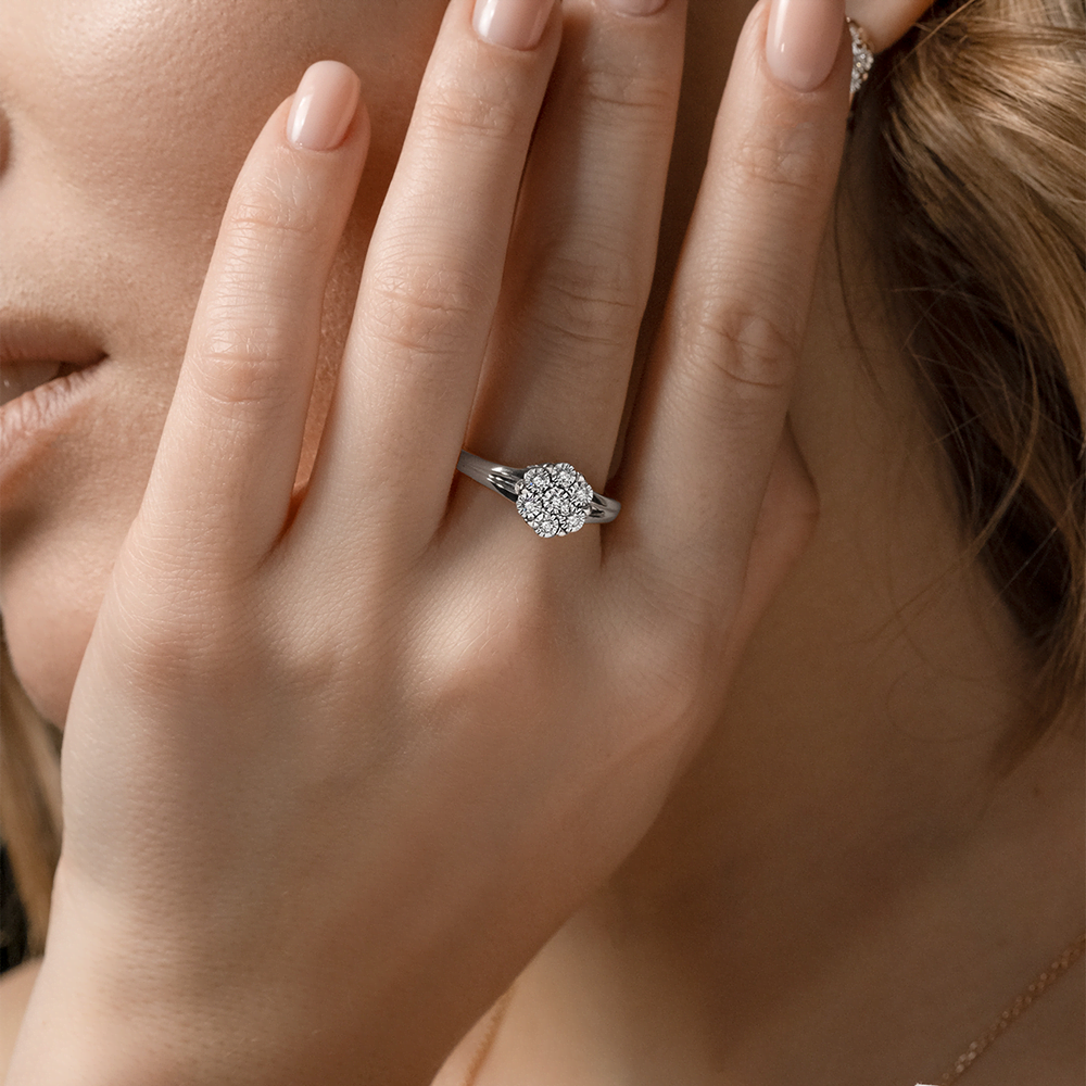 Кольцо из белого золота с бриллиантами 01-5737-00-101-1120