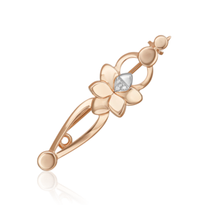 Брошь из комбинированного золота с бриллиантами 04-0270-00-101-1111