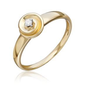 Кольцо из комбинированного золота с бриллиантом 01-5804-00-101-1121