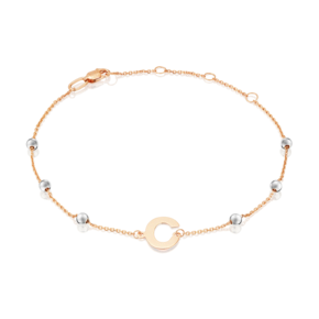 Браслет «Буква О» из комбинированного золота 05-0849-С-000-1111