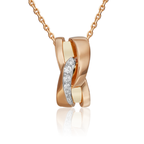 Подвеска из комбинированного золота с фианитами 03-3139-00-401-1113-03