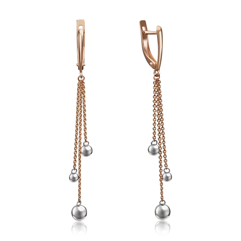 Серьги с английским замком из комбинированного золота 02-4302-00-000-1111-01