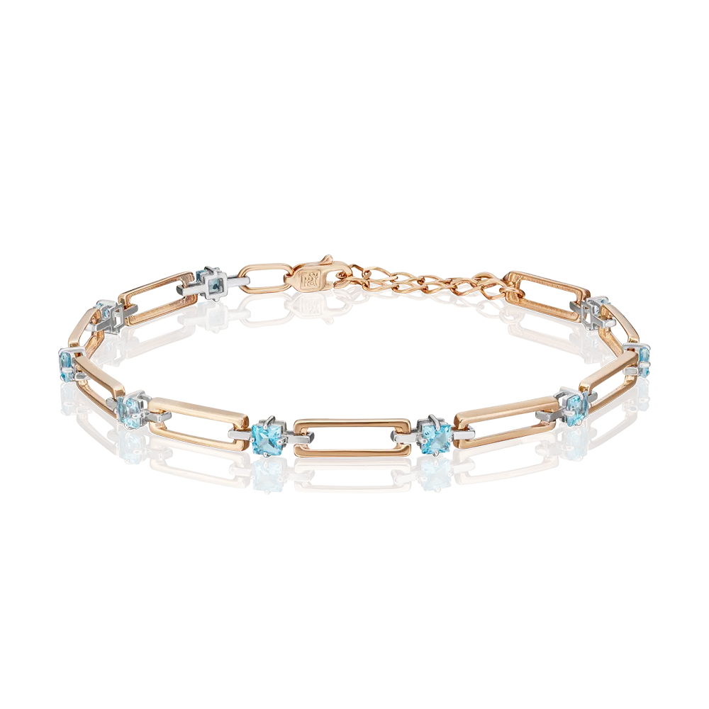 Браслет из комбинированного золота с топазами 05-0637-00-201-1111-57