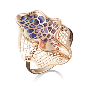 Кольцо из красного золота с эмалью 01-4908-00-000-1110-48