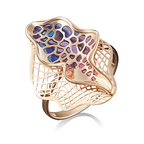 Кольцо из красного золота с эмалью 01-4908-00-000-1110-48