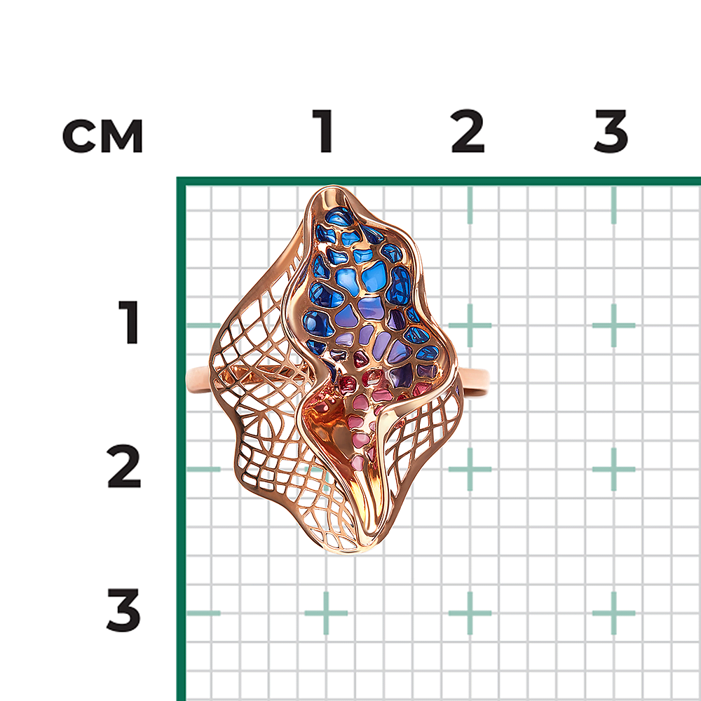 Кольцо из красного золота с эмалью 01-4908-00-000-1110-48