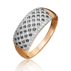 Кольцо из красного золота с бриллиантами 01-1489-00-108-1110-30