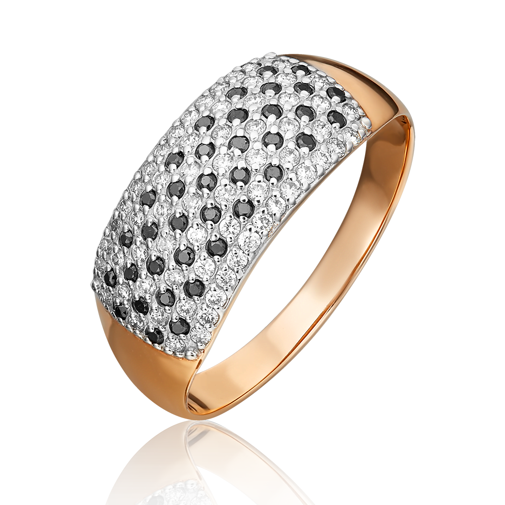 Кольцо из красного золота с бриллиантами 01-1489-00-108-1110-30