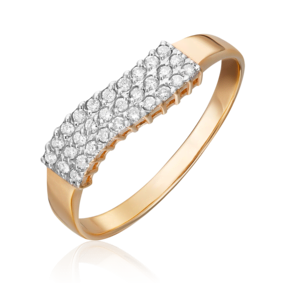 Кольцо из красного золота с бриллиантами 01-1482-00-101-1110-30