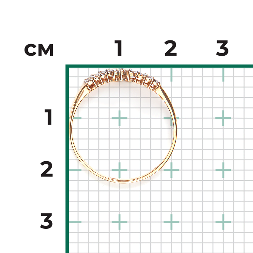 Кольцо из красного золота с бриллиантами 01-1482-00-101-1110-30