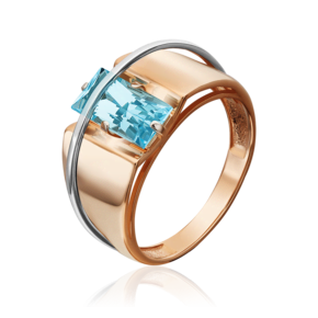 Кольцо из комбинированного золота с топазом 01-5312-00-201-1111-46