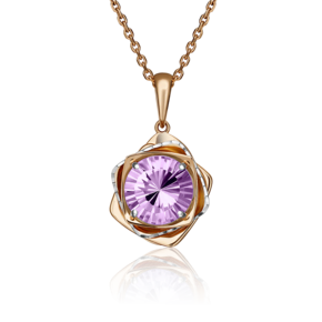 Подвеска из красного золота с аметистом 03-2953-00-203-1110-46