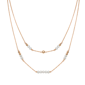 Колье из красного золота с жемчугом культивированным 07-0231-01-301-1110-31