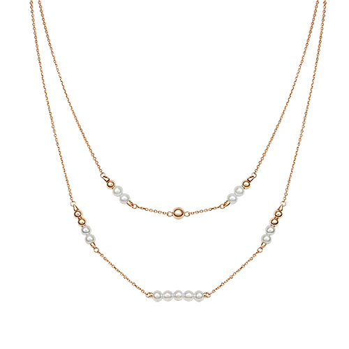 Колье из красного золота с жемчугом культивированным 07-0231-01-301-1110-31