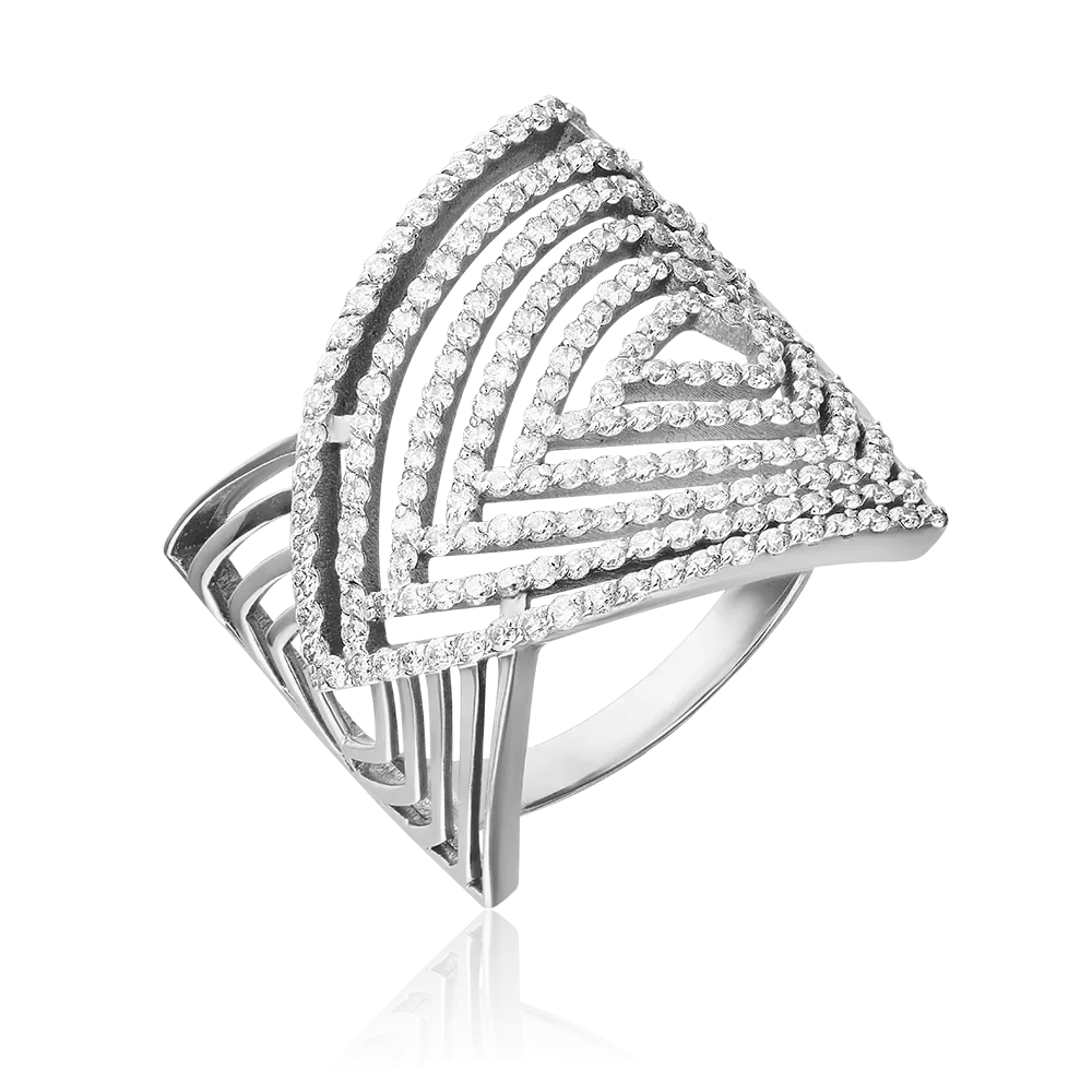 Кольцо из белого золота с бриллиантами 01-1164-00-101-1120-30