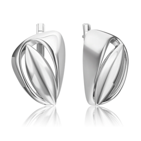 Серьги «Грация» с английским замком из серебра 02-4938-00-000-0200