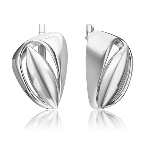 Серьги «Грация» с английским замком из серебра 02-4938-00-000-0200