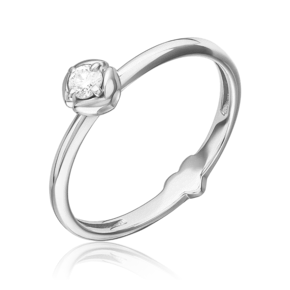 Кольцо из белого золота с бриллиантом 01-5798-00-101-1120
